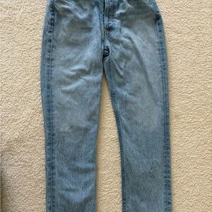 Agolde High Rise Blue Jeans Straight Leg